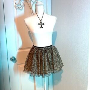 Place Animal Print Mini Skirt
